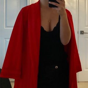 Kimono red blazer